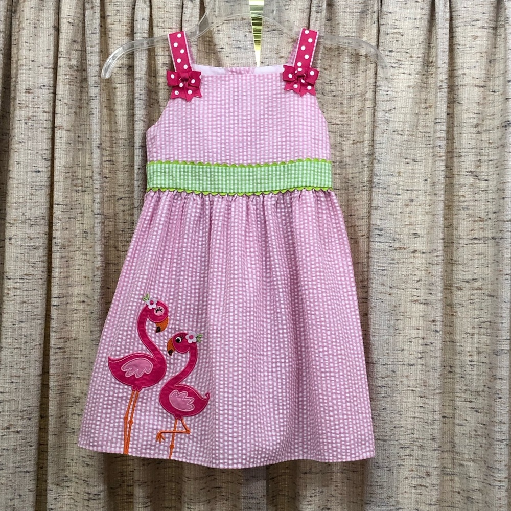 Emily Rose Pink & White Gingham Seersucker Dress
